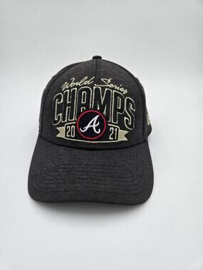 New Era 9FORTY Atlanta Braves 2021 World Series Champs Hat Gray MLB Cap